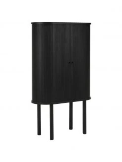 Westwing Collection Holz-Highboard Calary mit geriffelter Front, B 75 x H 130 cm