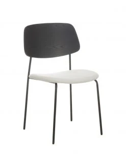 Westwing Collection Holzstühle Nadja mit gepolsterter Sitzfläche, 2 Stück, B 51 x T 52 cm