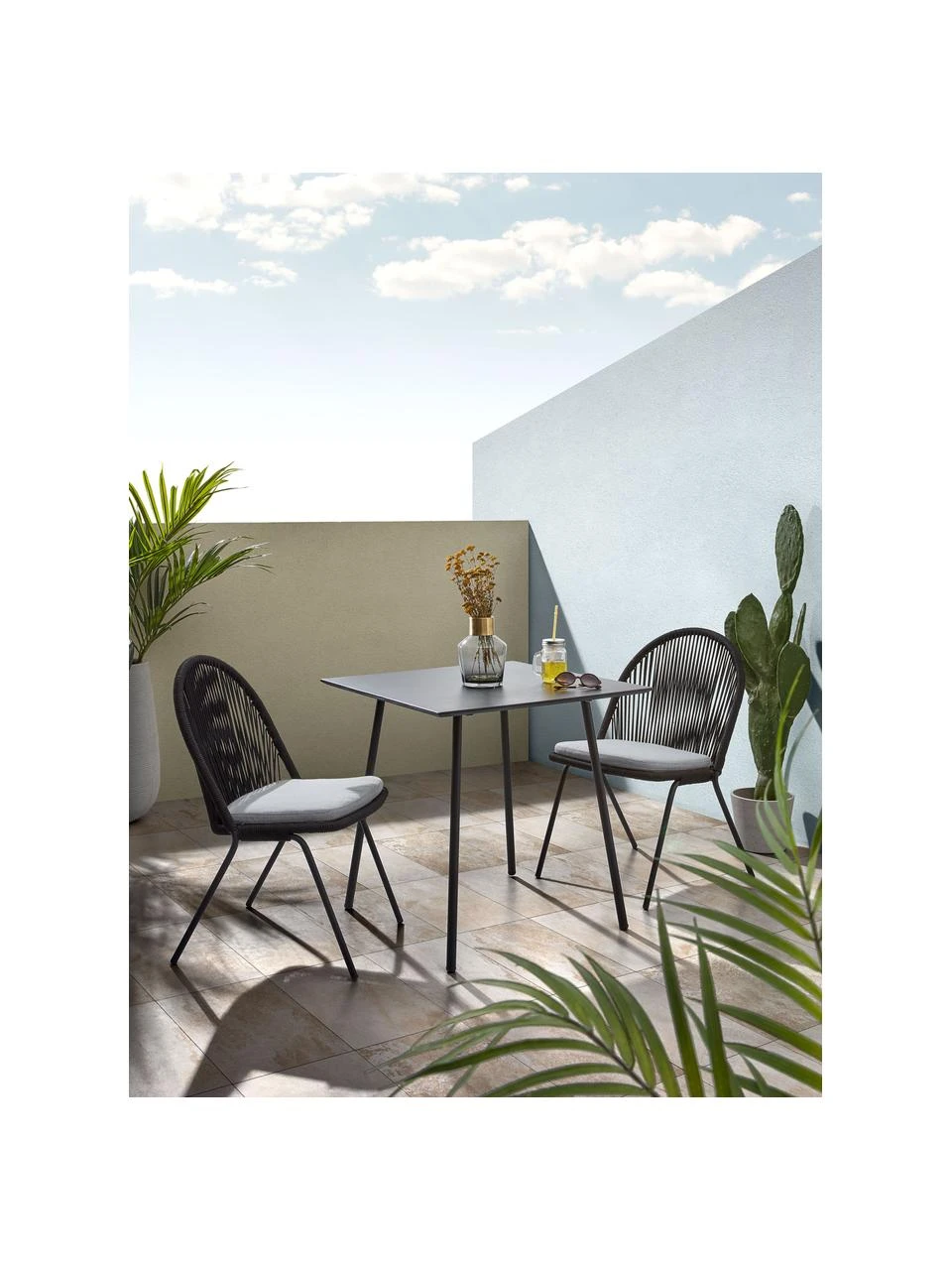 Kleiner Metall-Esstisch Mathis, 75 x 75 cm, B 75 x T 75 cm 4 Kleiner Metall-Esstisch Mathis, 75 x 75 cm, B 75 x T 75 cm – Bild 2