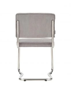 Zuiver Kordsamt-Freischwinger Kink in Hellgrau, B 48 x T 48 cm -Esszimmer Verkäufe Kordsamt Freischwinger Kink in Hellgrau 5