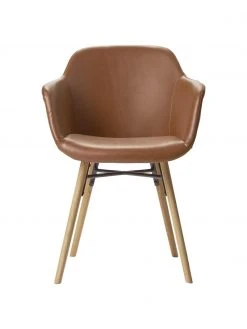 Westwing Collection Kunstleder-Armlehnstuhl Fiji mit schmaler Sitzschale, B 59 x H 84 cm -Esszimmer Verkäufe Kunstleder Armlehnstuhl Fiji mit schmaler Sitzschale 10