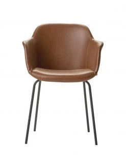 Westwing Collection Kunstleder-Armlehnstuhl Fiji mit schmaler Sitzschale, B 58 x H 81 cm -Esszimmer Verkäufe Kunstleder Armlehnstuhl Fiji mit schmaler Sitzschale 15