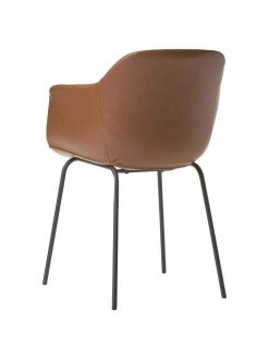 Westwing Collection Kunstleder-Armlehnstuhl Fiji mit schmaler Sitzschale, B 58 x H 81 cm -Esszimmer Verkäufe Kunstleder Armlehnstuhl Fiji mit schmaler Sitzschale 17