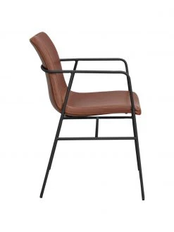 Rowico Kunstleder-Armlehnst&uuml;hle Huntingbay in Braun, 2 St&uuml;ck, B 54 x T 52 cm -Esszimmer Verkäufe Kunstleder Armlehnstuhle Huntingbay in Braun 2 Stuck 5