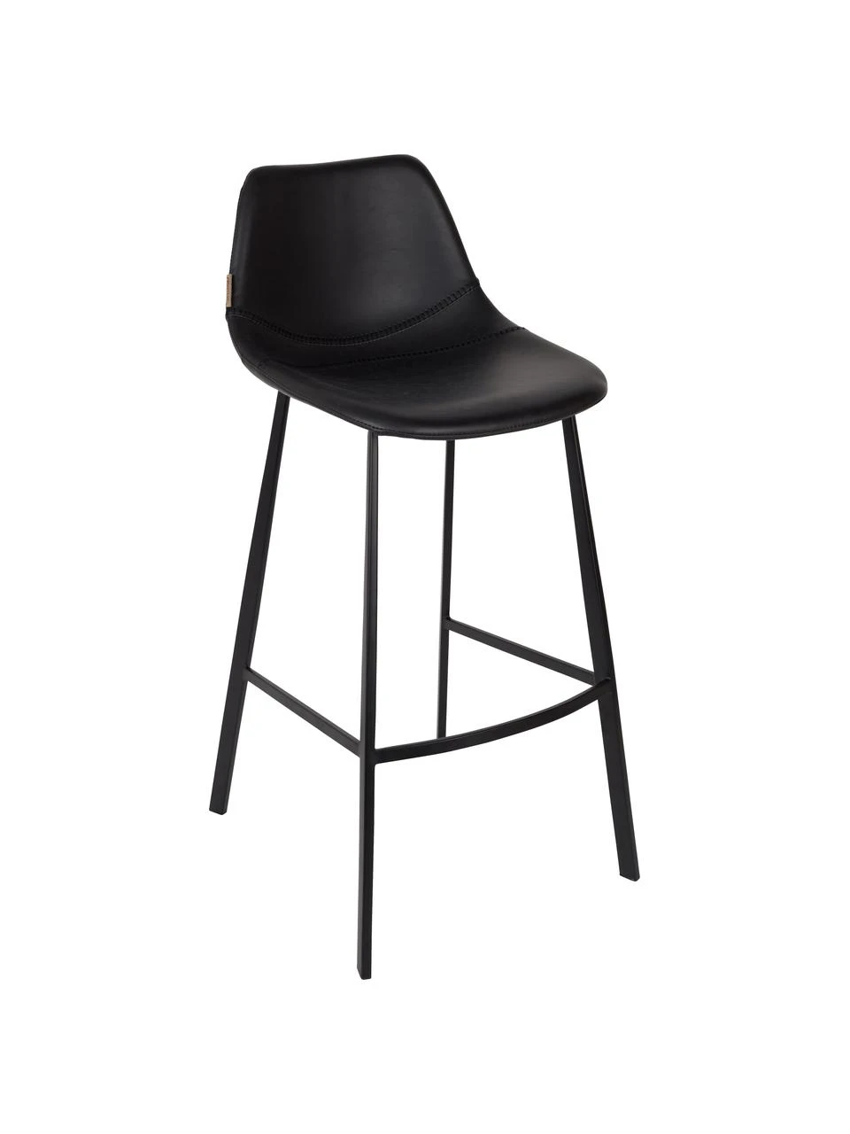 Dutchbone Kunstleder-Barstuhl Franky in Schwarz, B 50 x H 106 cm 3 Dutchbone Kunstleder-Barstuhl Franky in Schwarz, B 50 x H 106 cm