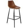 Dutchbone Kunstleder-Barstuhl Franky mit Metall-Beinen, B 50 x H 106 cm 2 Dutchbone Kunstleder-Barstuhl Franky mit Metall-Beinen, B 50 x H 106 cm -Esszimmer Verkäufe Kunstleder Barstuhl Franky mit Metall Beinen