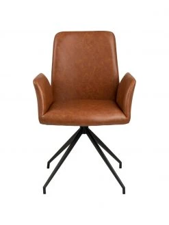 Kunstleder-Drehstuhl Naya in Cognac, B 59 x T 59 cm 11 Kunstleder-Drehstuhl Naya in Cognac, B 59 x T 59 cm -Esszimmer Verkäufe Kunstleder Drehstuhl Naya in Cognac 3
