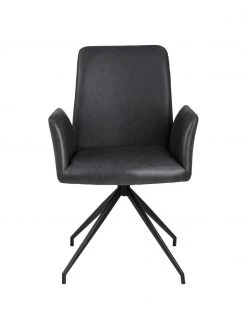 Kunstleder-Drehstuhl Naya in Dunkelgrau, B 59 x T 59 cm -Esszimmer Verkäufe Kunstleder Drehstuhl Naya in Dunkelgrau 3