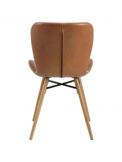 Kunstleder-Polsterstühle Batilda in Cognac, 2 Stück, B 47 x T 53 cm -Esszimmer Verkäufe Kunstleder Polsterstuhle Batilda in Cognac 2 Stuck 5