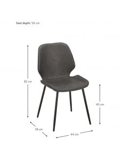 Westwing Collection Kunstleder-Polsterstühle Louis, 2 Stück, B 44 x T 58 cm -Esszimmer Verkäufe Kunstleder Polsterstuhle Louis 2 Stuck 8