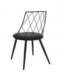 Kunstleder-St&uuml;hle Addie in Schwarz, 2 St&uuml;ck, B 49 x T 49 cm -Esszimmer Verkäufe Kunstleder Stuhle Addie in Schwarz 2 Stuck 5