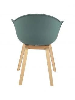 Westwing Collection Kunststoff-Armlehnstuhl Claire mit Holzbeinen, B 60 x T 54 cm -Esszimmer Verkäufe Kunststoff Armlehnstuhl Claire mit Holzbeinen 17