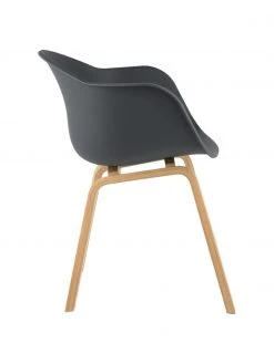 Westwing Collection Kunststoff-Armlehnstuhl Claire mit Holzbeinen, B 60 x T 54 cm -Esszimmer Verkäufe Kunststoff Armlehnstuhl Claire mit Holzbeinen 22