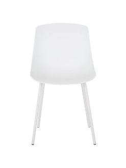 Westwing Collection Kunststoffstühle Dave mit Metallbeinen in Weiß, 2 Stück, B 46 x T 53 cm -Esszimmer Verkäufe Kunststoffstuhle Dave mit Metallbeinen in Weiss 2 Stuck 3