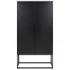 Westwing Collection Metall-Schrank Neptun mit Türen in Schwarz, B 80 x H 150 cm