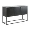 Westwing Collection Metall-Sideboard Neptun mit Türen in Schwarz, B 120 x H 80 cmNur noch 1 Artikel verfügbar