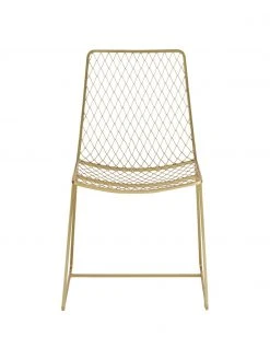 Westwing Collection Metall-Stuhl Kiara in Messing, B 50 x T 52 cm -Esszimmer Verkäufe Metall Stuhl Kiara in Messing 4