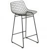 HKliving Metall-Thekenstuhl Wire in Schwarz, B 47 x H 89 cm -Esszimmer Verkäufe Metall Thekenstuhl Wire in Schwarz