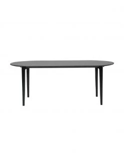 Westwing Collection Ovaler Esstisch Archie aus massivem Mangoholz in Schwarz, 200 x 100 cm, B 200 x T 100 cm -Esszimmer Verkäufe Ovaler Esstisch Archie aus massivem Mangoholz in Schwarz 200 x 100 cm 4