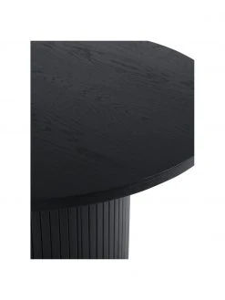 Ovaler Esstisch Bianca mit Eichenholzfunier in Schwarz, 200 x 90 cm, B 200 x T 90 cm -Esszimmer Verkäufe Ovaler Esstisch Bianca mit Eichenholzfunier in Schwarz 200 x 90 cm 5