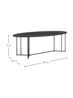 Westwing Collection Ovaler Esstisch Luca aus Mangoholz, in verschiedenen Gr&ouml;&szlig;en, B 240 x T 100 cm -Esszimmer Verkäufe Ovaler Esstisch Luca aus Mangoholz in verschiedenen Grossen 9