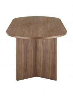 Westwing Collection Ovaler Esstisch Toni in dunkelbraun, 200 x 90 cm, B 200 x T 90 cm -Esszimmer Verkäufe Ovaler Esstisch Toni in dunkelbraun 200 x 90 cm 4