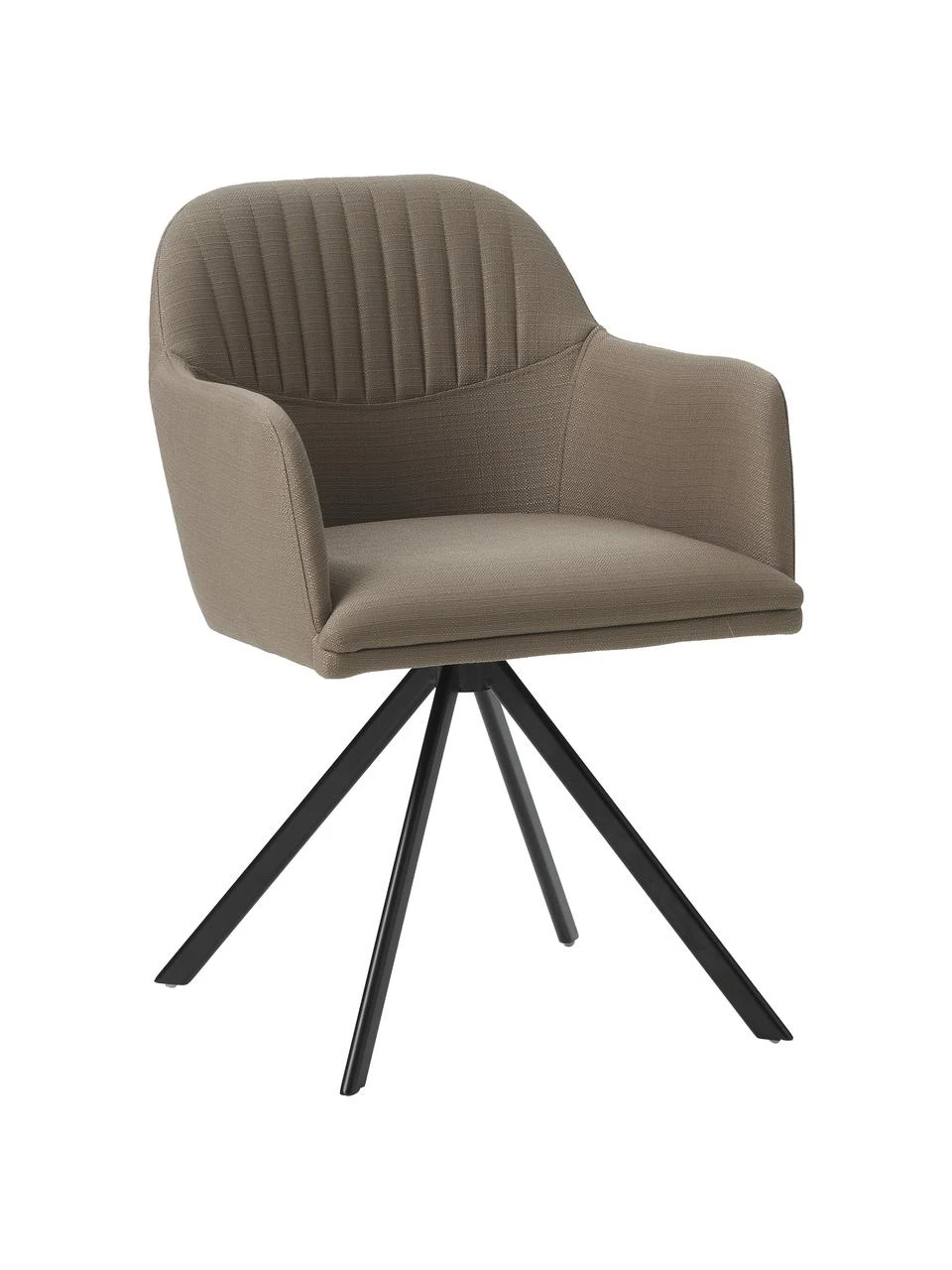 Westwing Collection Polster-Drehstuhl Lola mit Armlehne in Taupe, B 58 x T 53 cm 3 Westwing Collection Polster-Drehstuhl Lola mit Armlehne in Taupe, B 58 x T 53 cm