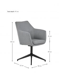 Polster-Drehstuhl Nora mit Armlehne, B 58 x T 57 cm 10 Polster-Drehstuhl Nora mit Armlehne, B 58 x T 57 cm -Esszimmer Verkäufe Polster Drehstuhl Nora mit Armlehne 2