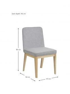 Westwing Collection Polsterstuhl Koga in Grau, B 47 x H 86 cm 10 Westwing Collection Polsterstuhl Koga in Grau, B 47 x H 86 cm -Esszimmer Verkäufe Polsterstuhl Koga in Grau 2