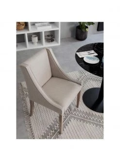 Westwing Collection Polsterstuhl Savannah mit Holzbeinen, B 60 x T 60 cm -Esszimmer Verkäufe Polsterstuhl Savannah mit Holzbeinen 1