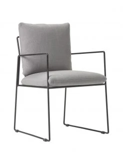 Westwing Collection Polsterstuhl Wayne mit Metall-Gestell, B 54 x T 58 cm