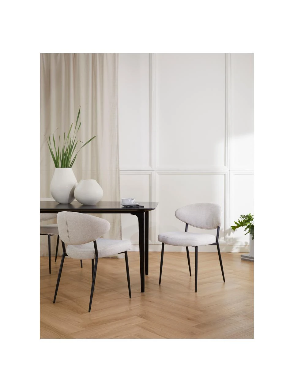 Westwing Collection Polsterstühle Adele in Beige, 2 Stück, B 54 x T 57 cm 3 Westwing Collection Polsterstühle Adele in Beige, 2 Stück, B 54 x T 57 cm – Bild 2