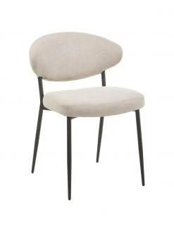 Westwing Collection Polsterstühle Adele in Beige, 2 Stück, B 54 x T 57 cm