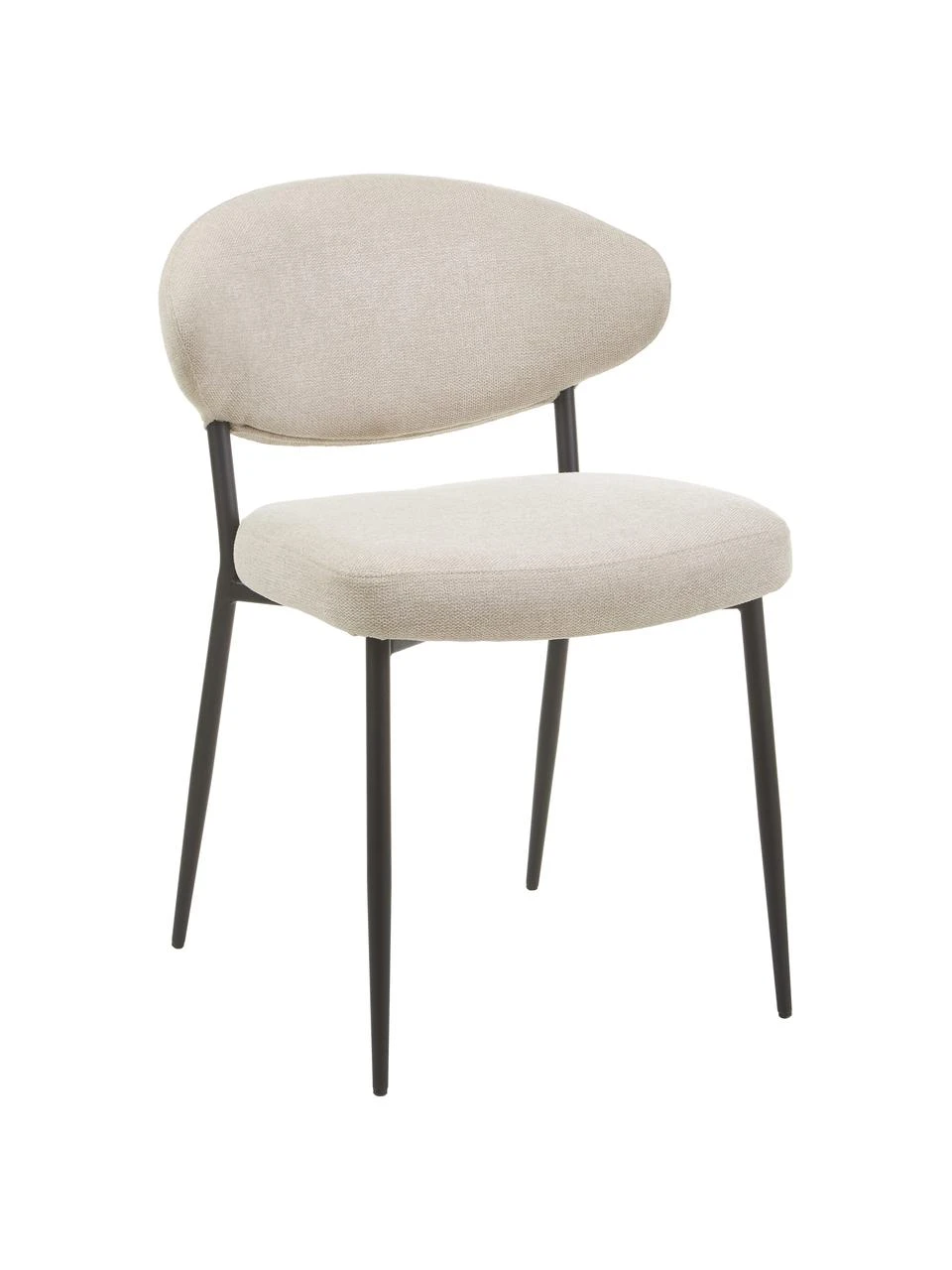 Westwing Collection Polsterstühle Adele in Beige, 2 Stück, B 54 x T 57 cm 2 Westwing Collection Polsterstühle Adele in Beige, 2 Stück, B 54 x T 57 cm