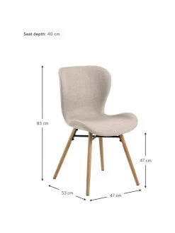 Polsterst&uuml;hle Batilda in Sandfarben, 2 St&uuml;ck, B 47 x T 53 cm -Esszimmer Verkäufe Polsterstuhle Batilda in Sandfarben 2 Stuck 3