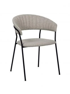 Kare Design Polsterstühle Belle in Hellgrau, 2 Stück, B 57 x T 54 cm