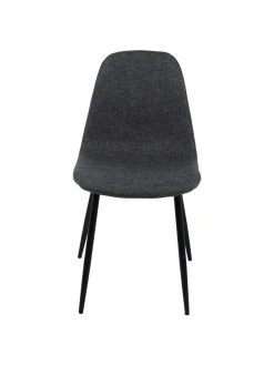 Westwing Collection Polsterstühle Karla in Dunkelgrau, 2 Stück, B 44 x T 53 cm -Esszimmer Verkäufe Polsterstuhle Karla in Dunkelgrau 2 Stuck 3