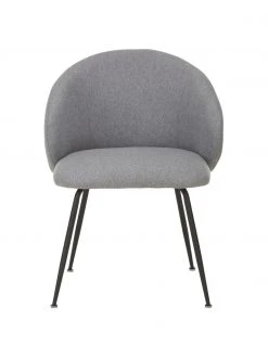 Westwing Collection Polsterstühle Luisa in Grau, 2 Stück, B 59 x T 59 cm -Esszimmer Verkäufe Polsterstuhle Luisa in Grau 2 Stuck 3