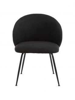 Westwing Collection Polsterstühle Luisa in Schwarz, 2 Stück, B 59 x T 58 cm -Esszimmer Verkäufe Polsterstuhle Luisa in Schwarz 2 Stuck 3