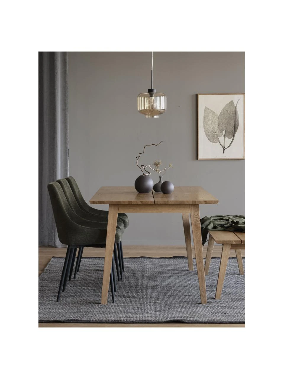 Rowico Polsterstühle Sierra in Grün, 2 Stück, B 49 x T 55 cm 4 Rowico Polsterstühle Sierra in Grün, 2 Stück, B 49 x T 55 cm – Bild 2