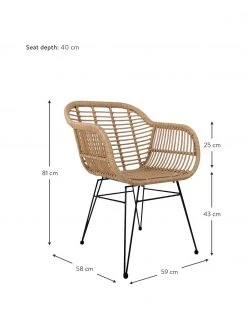 Westwing Collection Polyrattan-Armlehnst&uuml;hle Costa, 2 St&uuml;ck, B 59 x T 58 cm -Esszimmer Verkäufe Polyrattan Armlehnstuhle Costa 2 Stuck 3