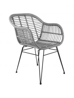 Westwing Collection Polyrattan-Armlehnstühle Costa, 2 Stück, B 59 x T 58 cm