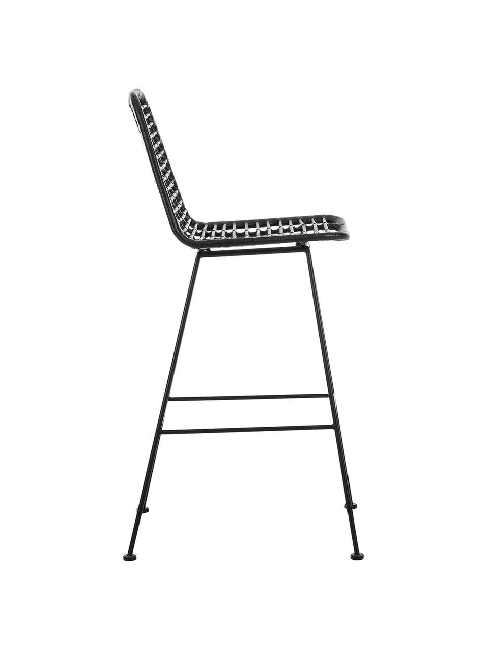 Westwing Collection Polyrattan-Barstuhl Costa mit Metall-Beinen, B 56 x H 110 cm 7 Westwing Collection Polyrattan-Barstuhl Costa mit Metall-Beinen, B 56 x H 110 cm – Bild 5