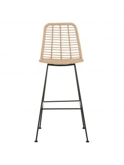 Westwing Collection Polyrattan-Barstuhl Costa mit Metall-Beinen, B 56 x H 110 cm -Esszimmer Verkäufe Polyrattan Barstuhl Costa mit Metall Beinen 4