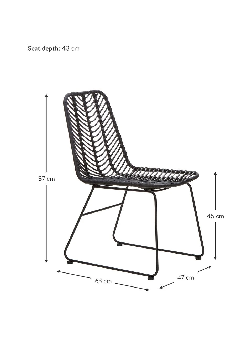 Westwing Collection Polyrattan-Stuhl Providencia, B 47 x T 63 cm 6 Westwing Collection Polyrattan-Stuhl Providencia, B 47 x T 63 cm – Bild 4