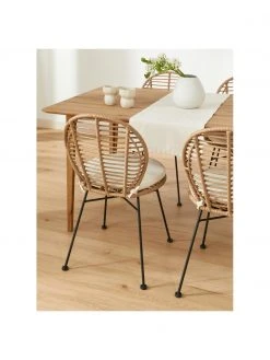 Westwing Collection Polyrattan-St&uuml;hle Cordula mit Sitzkissen, 2 St&uuml;ck, B 48 x T 57 cm -Esszimmer Verkäufe Polyrattan Stuhle Cordula mit Sitzkissen 2 Stuck 8