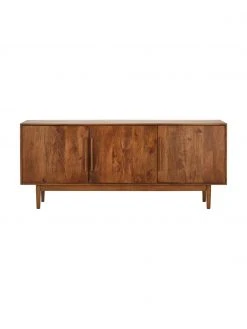 Westwing Collection Retro Sideboard Paul mit T&uuml;ren aus massivem Mangoholz, B 180 x H 75 cm -Esszimmer Verkäufe Retro Sideboard Paul mit Turen aus massivem Mangoholz 4