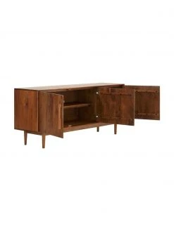 Westwing Collection Retro Sideboard Paul mit T&uuml;ren aus massivem Mangoholz, B 180 x H 75 cm -Esszimmer Verkäufe Retro Sideboard Paul mit Turen aus massivem Mangoholz 5