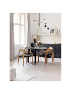 Westwing Collection Runder Esstisch Archie aus Mangoholz in Schwarz, &Oslash; 110 cm, Ø 110 x H 75 cm -Esszimmer Verkäufe Runder Esstisch Archie aus Mangoholz in Schwarz O 110 cm 2