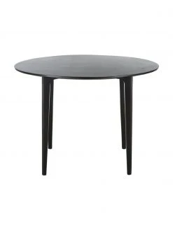 Westwing Collection Runder Esstisch Archie aus Mangoholz in Schwarz, &Oslash; 110 cm, Ø 110 x H 75 cm -Esszimmer Verkäufe Runder Esstisch Archie aus Mangoholz in Schwarz O 110 cm 4